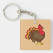 Schattigee Cartoon Turkije Sleutelhanger (voorkant)