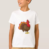Schattigee Cartoon Turkije T-shirt (Voorkant)