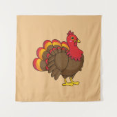 Schattigee Cartoon Turkije Wandkleed (Voorkant)