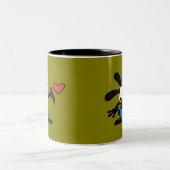 Schattigee  Cartoon Tweekleurige Koffiemok (Center)