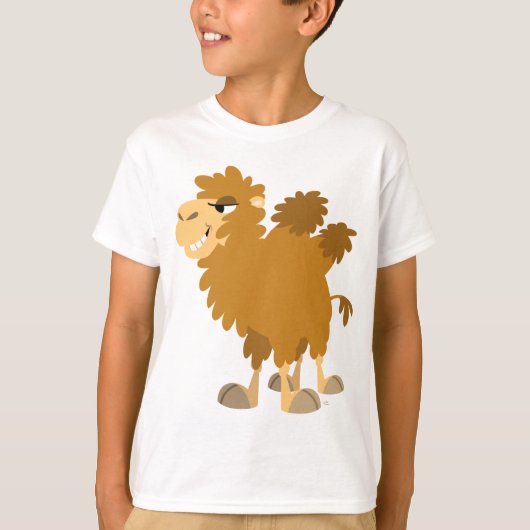 Schattigee Cartoon Two-Humped Camel ChildrenT-Shir T-shirt (Voorkant)