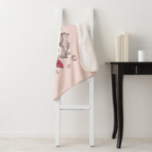 Schattigee Cartoon Uil Liefhebbers Hart Valentijn' Sherpa Deken (In situ)