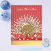 Schattigee Cartoon vakantie Turkije Flyer (Enkel)