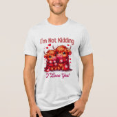 Schattigee cartoon valentijnen Highland koe Tri-Blend Shirt (Voorkant)