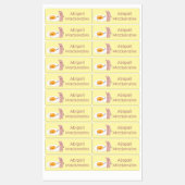 Schattigee cartoon van eieren en spek gepersonalis labels (Vel)