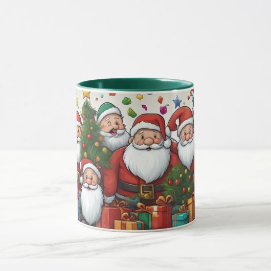 Schattigee Cartoon van Kerstman Sinterklaas Mok (Midden)