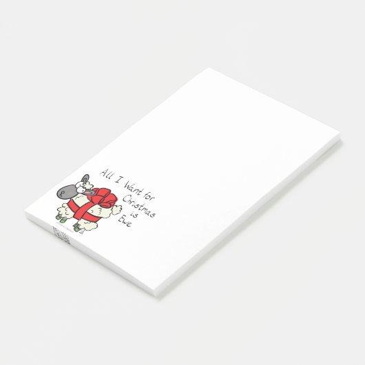 Schattigee Cartoon van kerstschapen Post-it® Notes (Schuin)