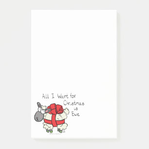Schattigee Cartoon van kerstschapen Post-it® Notes
