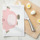 Schattigee Cartoon Varkens Op Een Wandeling Keuken Theedoek (Quarter Fold)