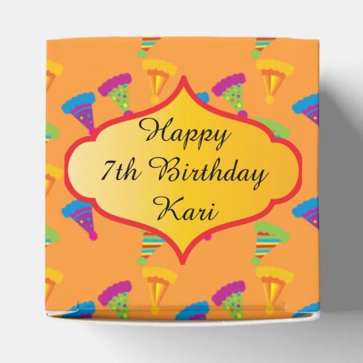 Schattigee Cartoon Verjaardagsfeestje Clown Bedankdoosjes (Bovenkant)