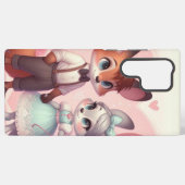 Schattigee cartoon vossen Valentijnsdag Samsung Galaxy Hoesje (Achterkant horizontaal)