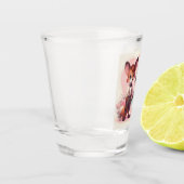 Schattigee cartoon vossen Valentijnsdag Shot Glas (Links)