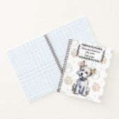 Schattigee Cartoon Westi Puppy op Pootjes Print Notitieboek (Binnen)