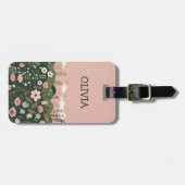 Schattigee Cartoon Wildbloemen Floral gepersonalis Bagagelabel (Voorkant horizontaal)