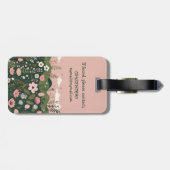 Schattigee Cartoon Wildbloemen Floral gepersonalis Bagagelabel (Achterkant horizontaal)