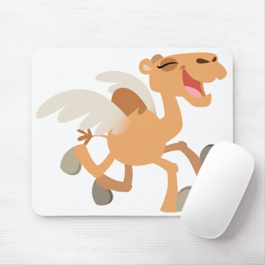 Schattigee Cartoon Winged-Camel Mousepad Muismat (Met muis)