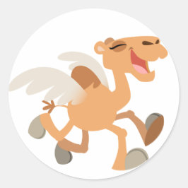 Schattigee Cartoon Winged-Camel Sticker