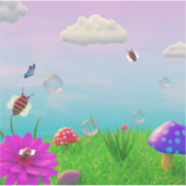 Schattigee Cartoon Wonderland: aangepaste gesneden Sticker (Voorkant)