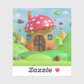 Schattigee Cartoon Wonderland: aangepaste gesneden Sticker (Vel)