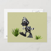 Schattigee Cartoon Zebra Duck Briefkaart (Voorkant / Achterkant)