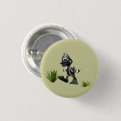 Schattigee Cartoon Zebra Duck Ronde Button 3,2 Cm (Voorkant /achterkant)