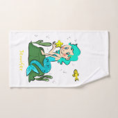 Schattigee Cartoon Zeemeermin Kind Bad Handdoek (Handdoek)