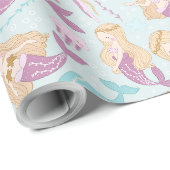 Schattigee cartoon Zeemeermin Wrapping Cadeaupapier (Rol Hoek)