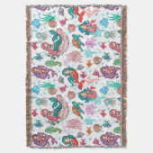 Schattigee cartoon zeemeerminnen op witte achtergr deken (Voorkant Verticaal)