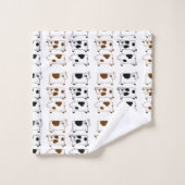 Schattigee Cartoon Zuivel Koeien Bad Handdoek (Wasdoekje)