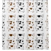 Schattigee Cartoon Zuivel Koeien Douchegordijn (Voorkant)