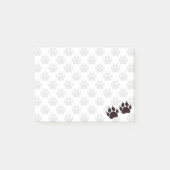 Schattigee Cartoon Zwart Kat Paw Prints Post-it® Notes (Voorkant)