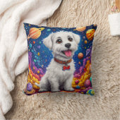 Schattigee cartoonhond in de ruimte kussen (Deken)