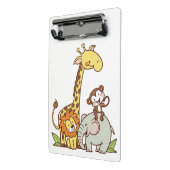 Schattigee Cartoons – Giraffe, leeuw en aap Mini Klembord (Angled2)