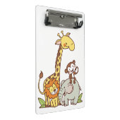 Schattigee Cartoons – Giraffe, leeuw en aap Mini Klembord (Schuin)