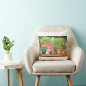 Schattigee Cartoons rond het blanke bos Kussen (Stoel)