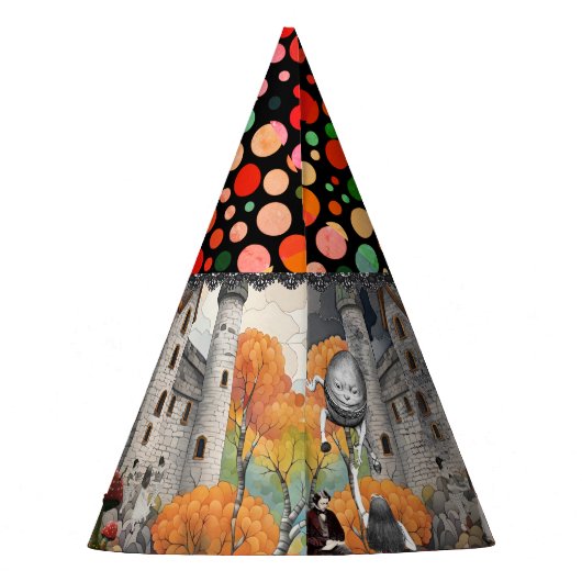 Schattigee Castle Alice Lewis Carroll Stippen Feesthoedjes (Achterkant)