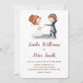 Schattigee Casual Eenvoudige Bruidegom Custom Wedd Kaart (Voorkant)