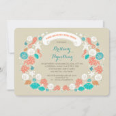 Schattigee casual strand bruids douche uitnodiging (Voorkant)