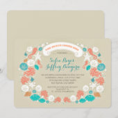 Schattigee casual strand repetitie dineruitnodigin kaart (Voorkant / Achterkant)