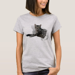 Schattigee Cat 3D Graphic grappige illusie populai T-shirt