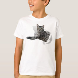 Schattigee Cat 3D Graphic grappige illusie populai T-shirt