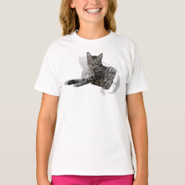 Schattigee Cat 3D Graphic grappige illusie populai T-shirt