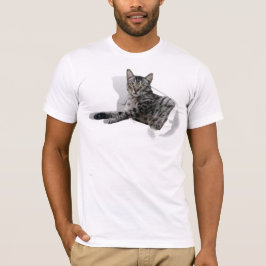 Schattigee Cat 3D Graphic grappige illusie populai T-shirt