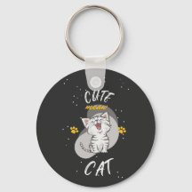 SCHATTIGEE CAT Acryl Sleutelhanger