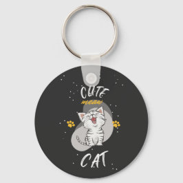 SCHATTIGEE CAT Acryl Sleutelhanger