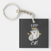 SCHATTIGEE CAT Acryl Sleutelhanger (voorkant)