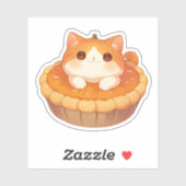 Schattigee Cat and Pumpkin Pie Sticker (Vel)