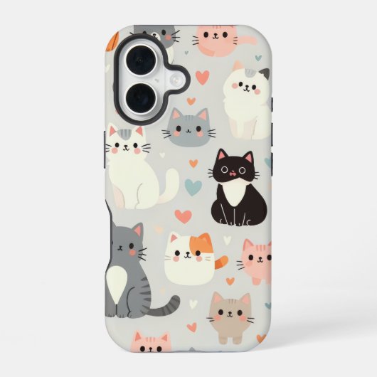 Schattigee Cat Apple iPhone 16 Hoesje (Achterkant)