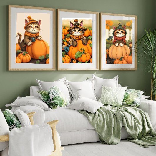Schattigee Cat Autumn Pumpkin Collectie Legpuzzel