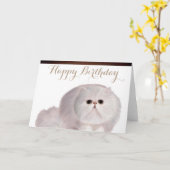 Schattigee Cat Birthday Wenskaart Kaart (Gele Bloem)